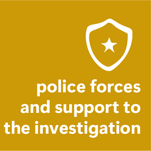 Police forces and support to the investigation